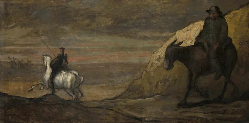 Don Quixote and the Windmills - Honoré Daumier