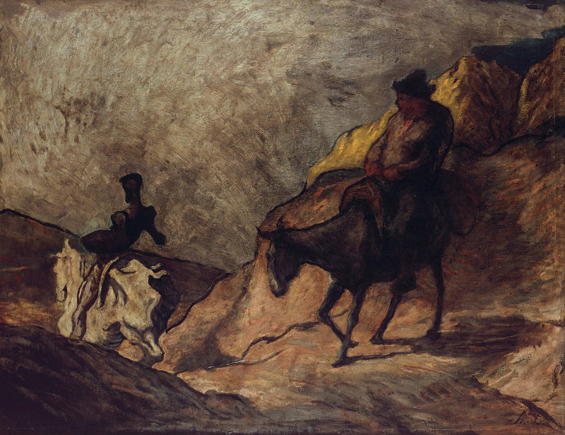 Don Quixote and Sancho Panza - Honoré Daumier