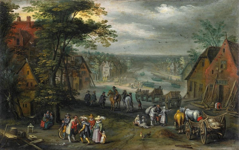 Dorfstraße mit Kanal - Jan Brueghel le Jeune