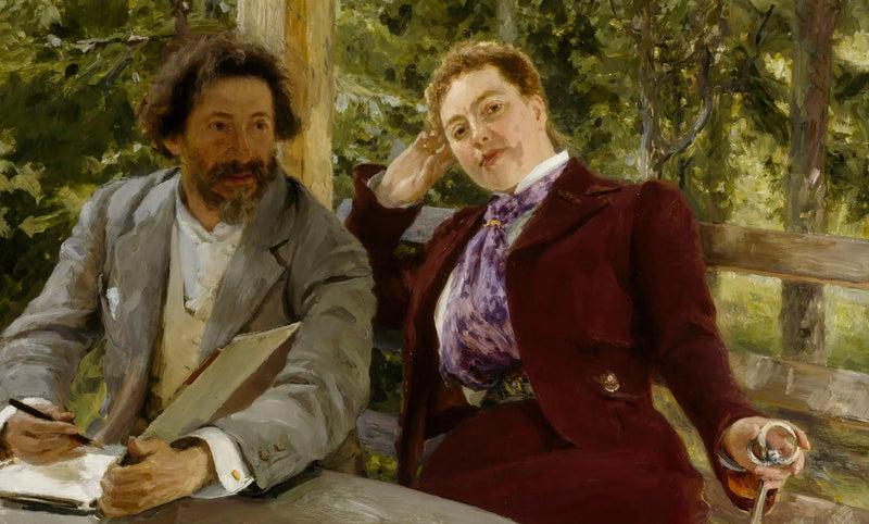Double portrait of Natalia Nordmann and Ilya Repin - Ilya Repin