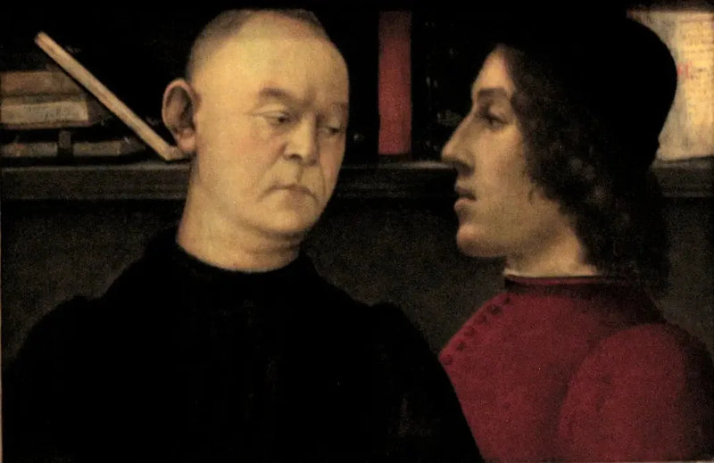 Double portrait of Piero del Pugliese and Filippino Lippi - Filippino Lippi