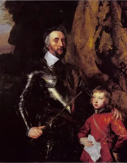 Double Portrait of Thomas Howard, 21st Earl of Arundel (1585-1646) with his grandson, Thomas Howard, later 22nd Earl of Arundel and 5th Duke of Norfolk - Antoine van Dyck