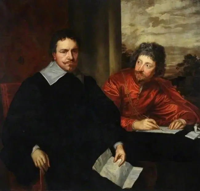 Double portrait of Thomas Wentworth, 1st Earl of Strafford (1593-1641) with his secretary Sir Philip Mainwaring (1589-1661) - Antoine van Dyck