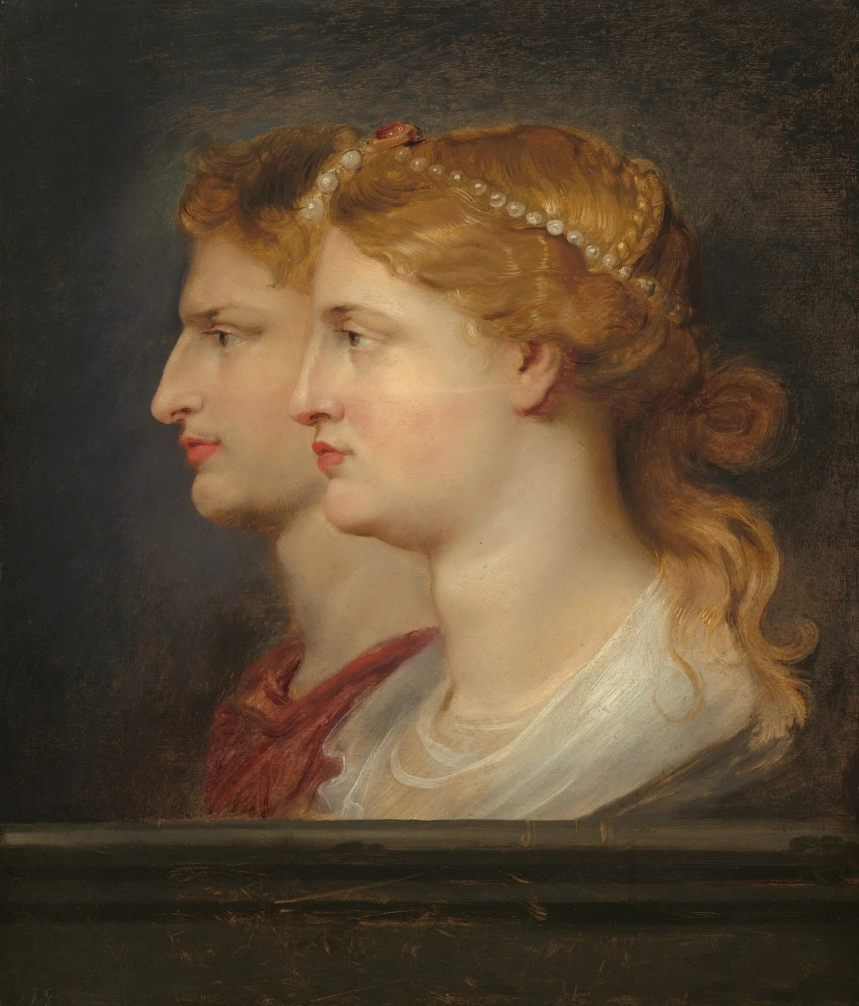 Double portrait du général romain Germanicus (15 av. J.-C.-19) et de son épouse Agrippine Maior (?-33) - Peter Paul Rubens image 1 reproduction artisanale de tableau