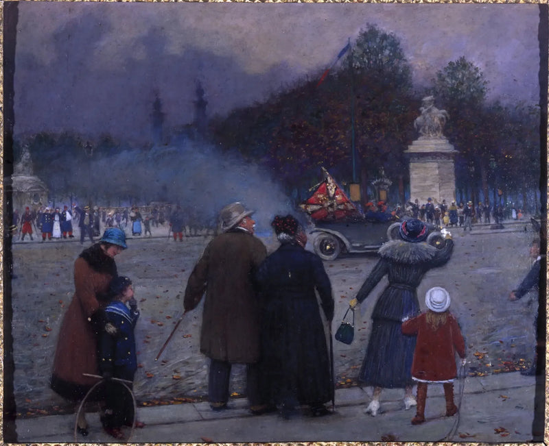 German flag worn at Les Invalides - Jean Béraud