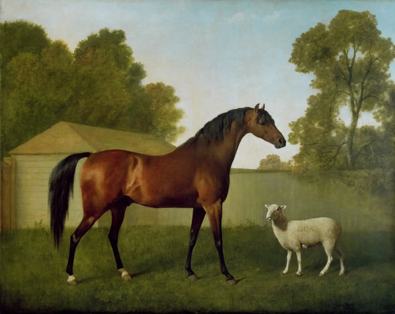 Dungannon, property of Colonel O'Kelly, painted in a paddock with a sheep - George Stubbs