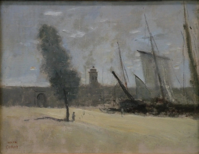 Dunkirk, ramparts and entrance gate of the port - Jean-Baptiste Camille Corot