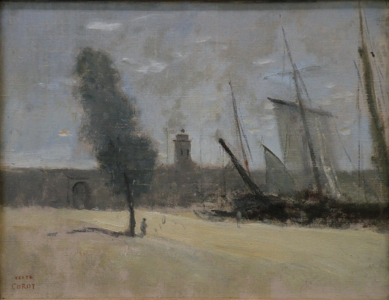 Dunkirk, ramparts and entrance gate of the port - Jean-Baptiste Camille Corot