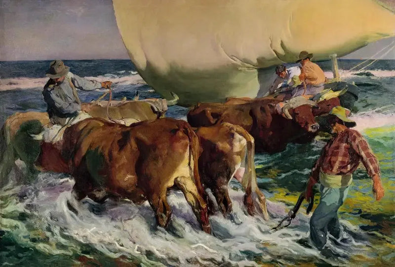 Stranding of the Boat (Afternoon Light) - Joaquín Sorolla