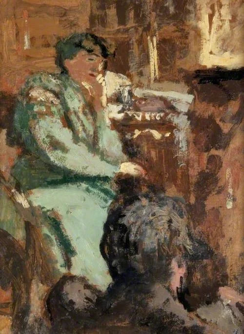Femme en vert, peinture de Édouard Vuillard