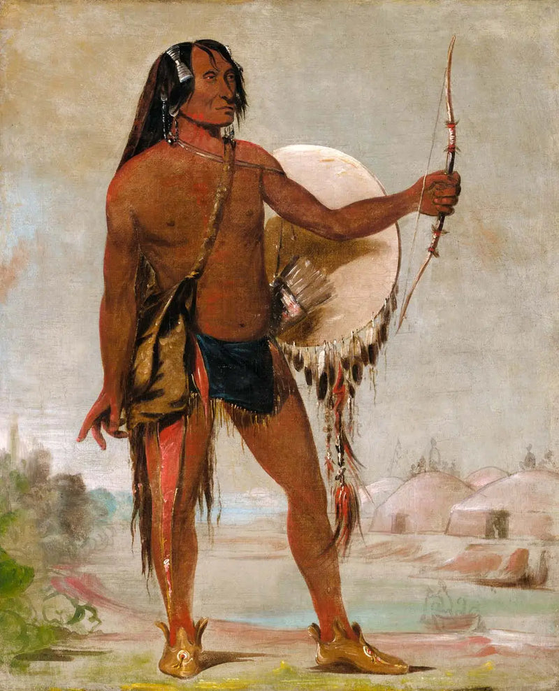 E'e-a-chín-che-a, Red Thunder, fils du mocassin noir - George Catlin