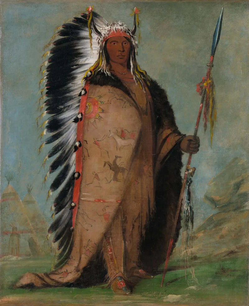 Ee-áh-sá-pa, Black Rock, un chef à deux bouilloires - George Catlin