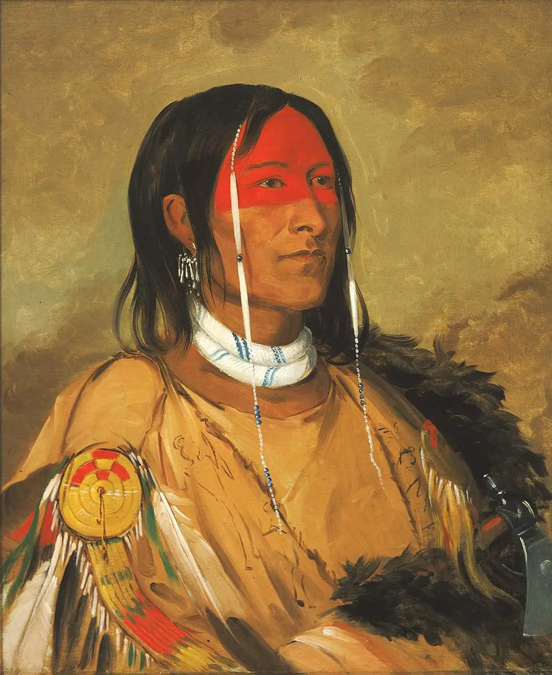 Eeh-tow-wées-ka-zeet, The one who has eyes behind him (also known as Broken Arm), a brave eminent - George Catlin