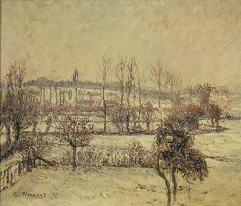 Snow Effect at Éragny - Camille Pissarro