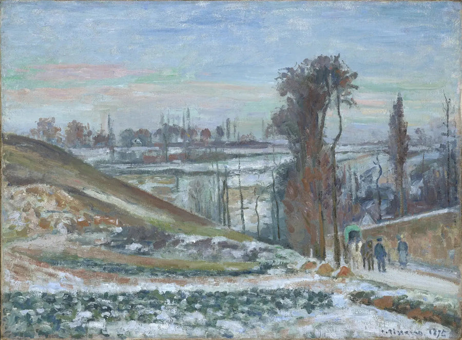 Snow Effect at the Hermitage, Pontoise - Camille Pissarro