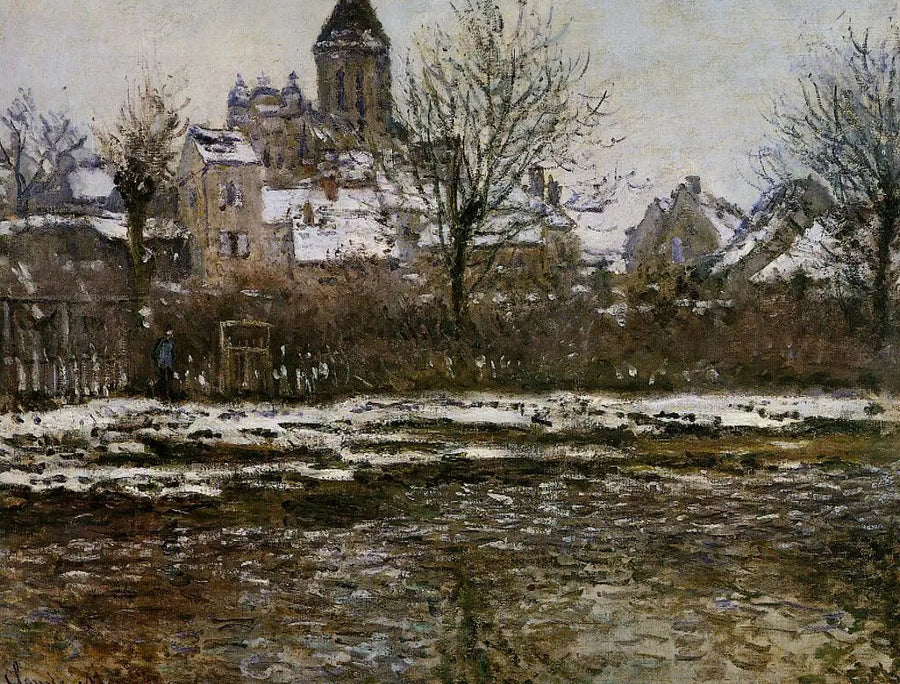 Snow Effect at Vétheuil - Claude Monet