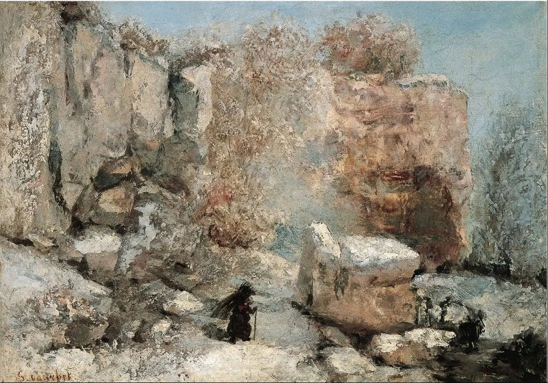 Snow Effect in a Quarry - Gustave Courbet