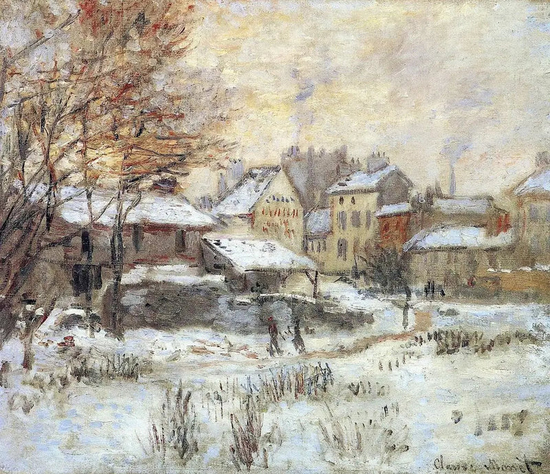 Snow effect, sunset - Claude Monet
