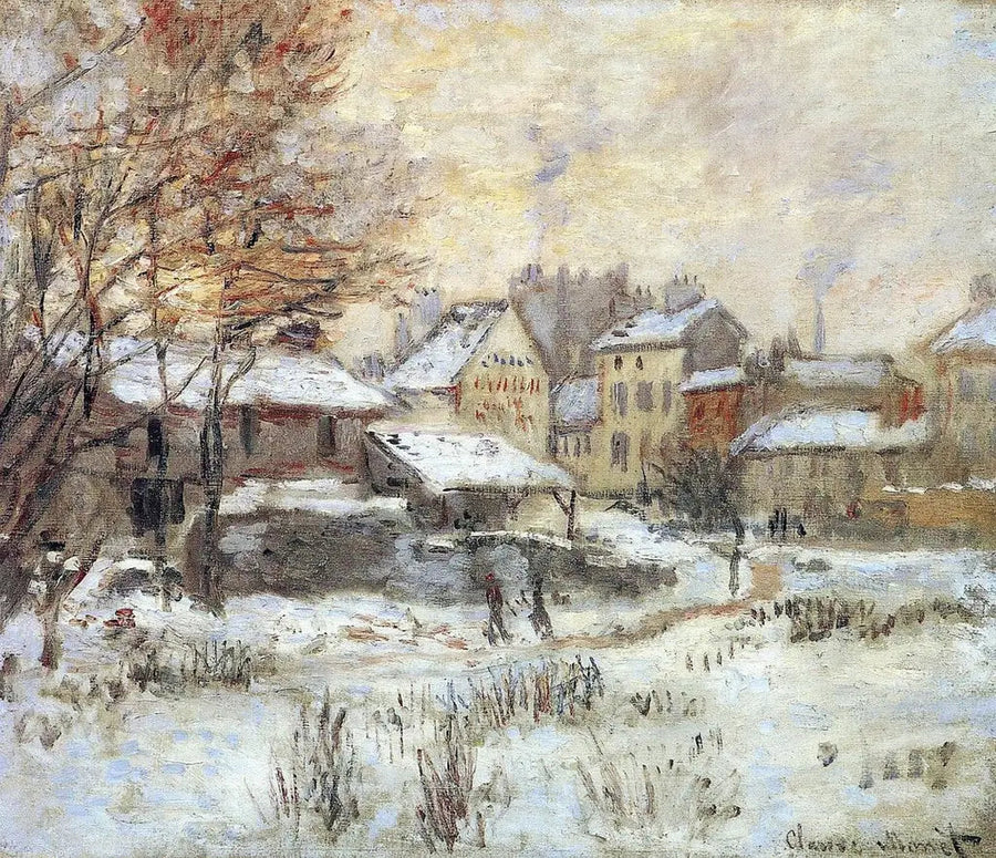 Snow effect, sunset - Claude Monet
