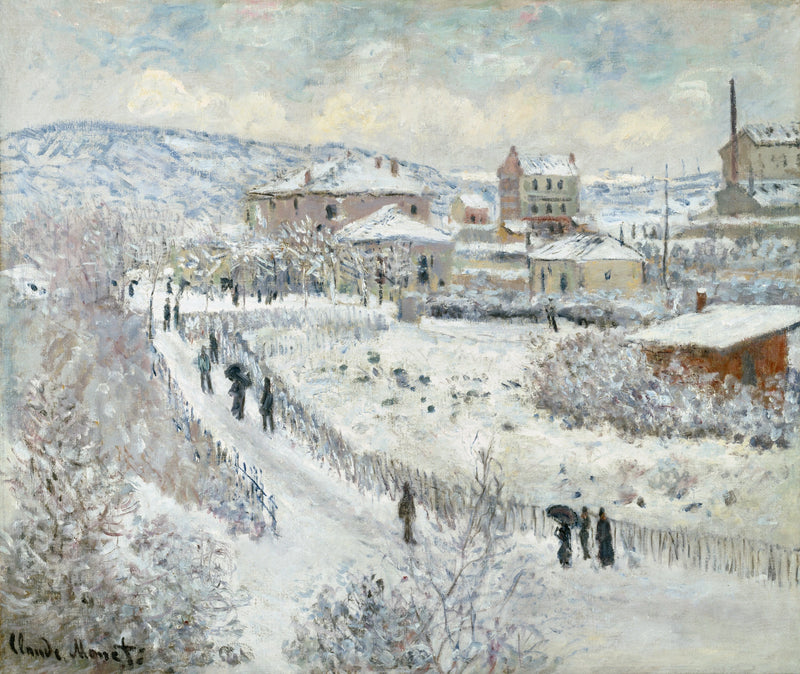 Snow effect in Argenteuil W358 - Claude Monet