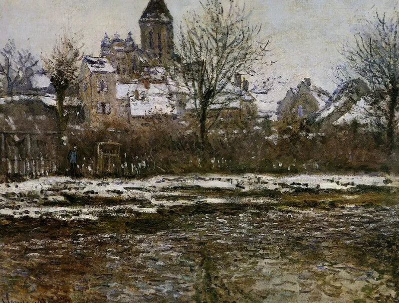 Snow effect in Vétheuil W506 - Claude Monet