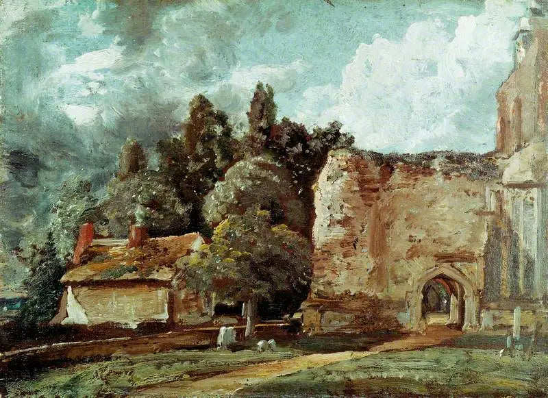East Bergholt Church: the ruined tower at the west end - John Constable