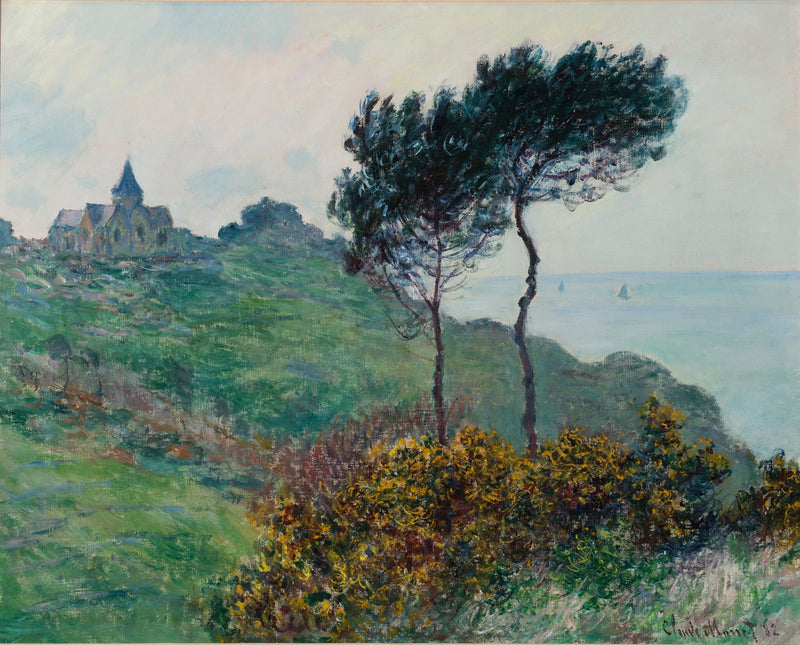Church of Varengeville, gray weather - Claude Monet