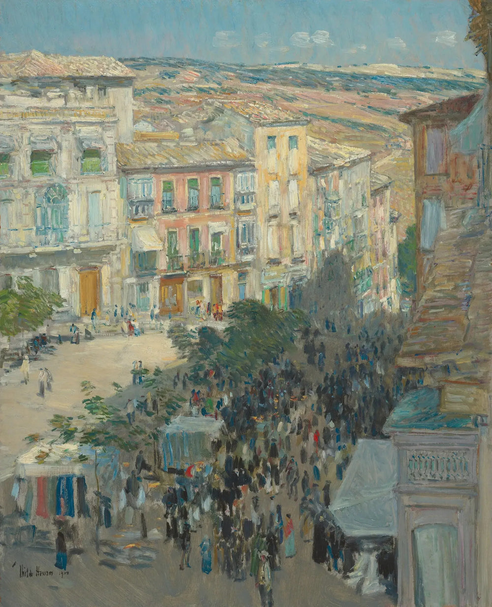El Zocodover, Tolède, Espagne - Childe Hassam image 1 reproduction d’œuvre d’art à l’huile