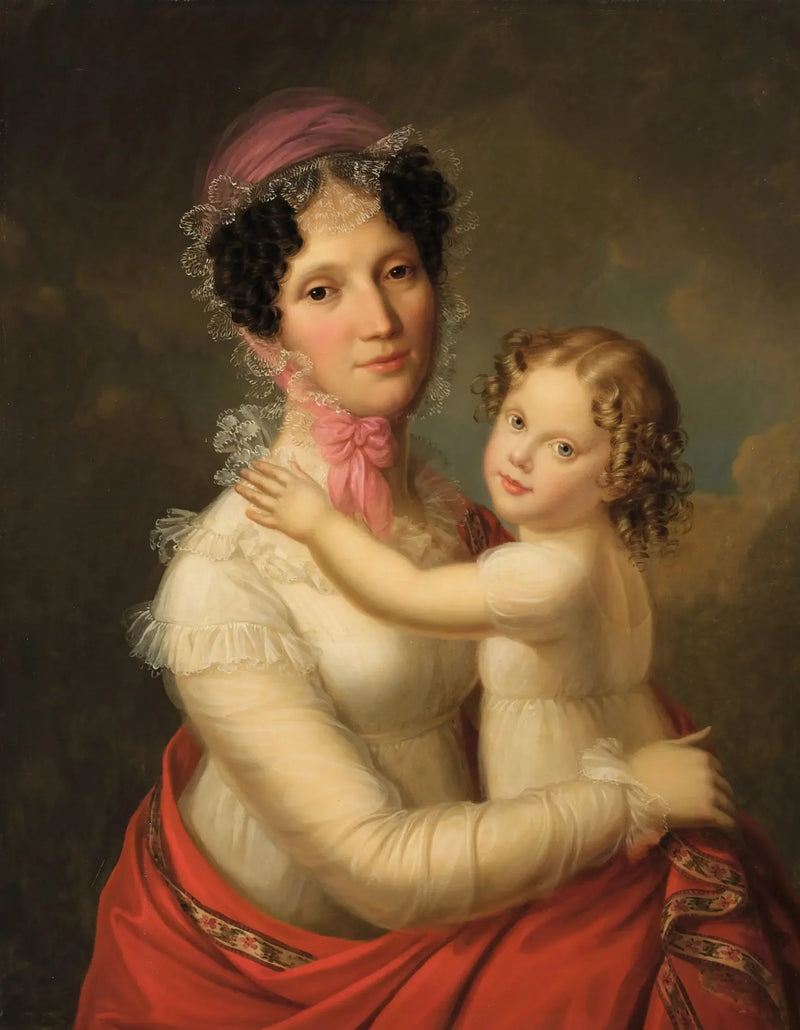 Eleonora Mayer, baronne zu Gravenegg with her daughter Isabella - François Gérard