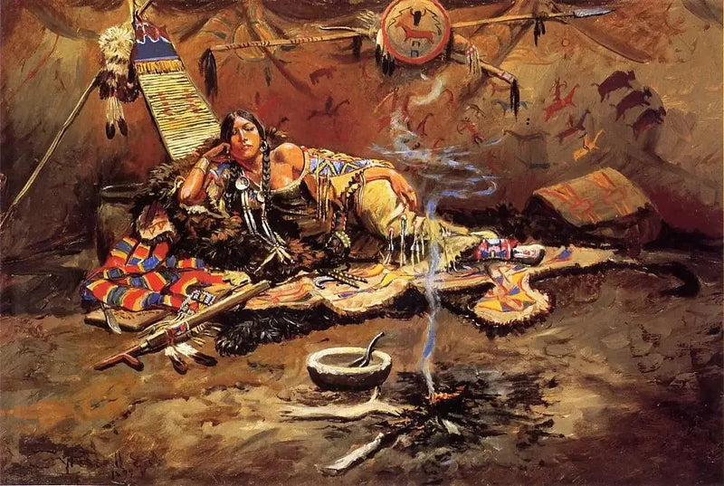 Waiting and Angry - Charles Marion Russell