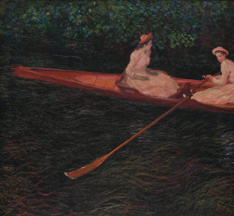 In a Canoe on the Epte - Claude Monet