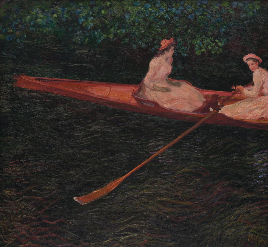 In a Canoe on the Epte - Claude Monet
