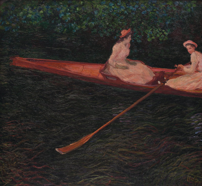 In a Canoe on the Epte - Claude Monet