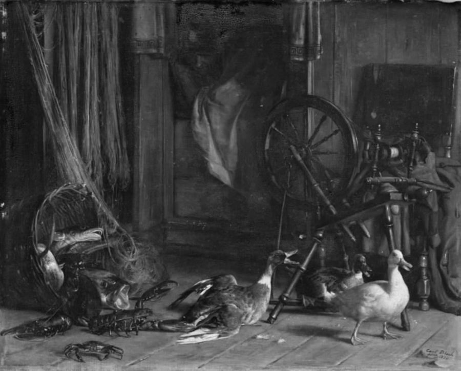 A disturbed dinner sleep - Carl Heinrich Bloch