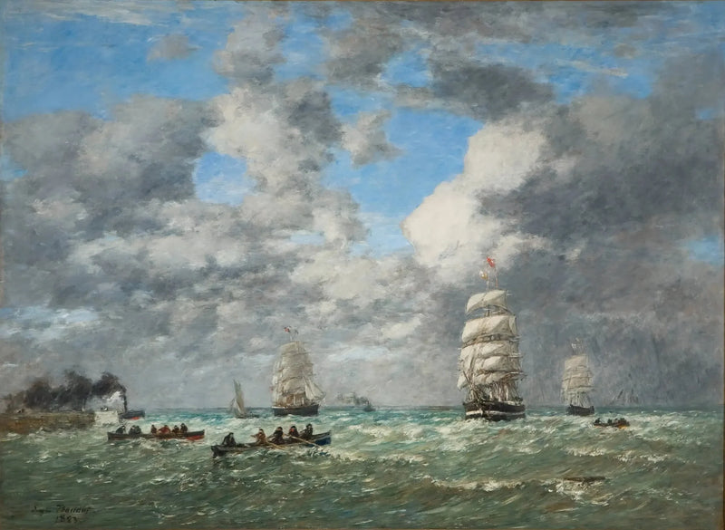 Leaving the Port of Le Havre - Eugène Boudin