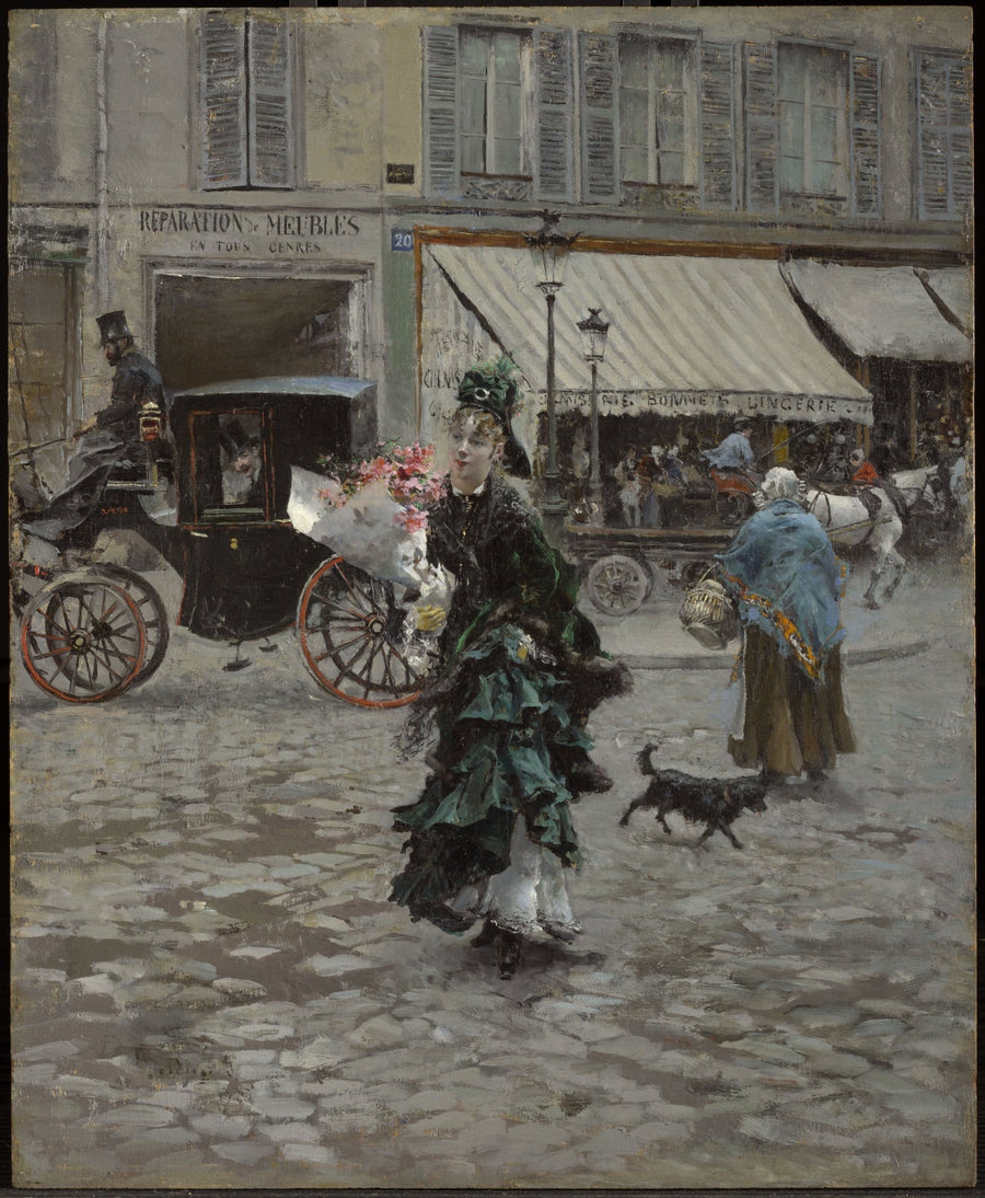Crossing the street - Giovanni Boldini