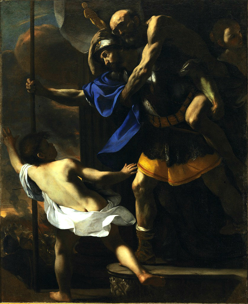 Aeneas, Anchises and Ascanius fleeing Troy - Mattia Preti