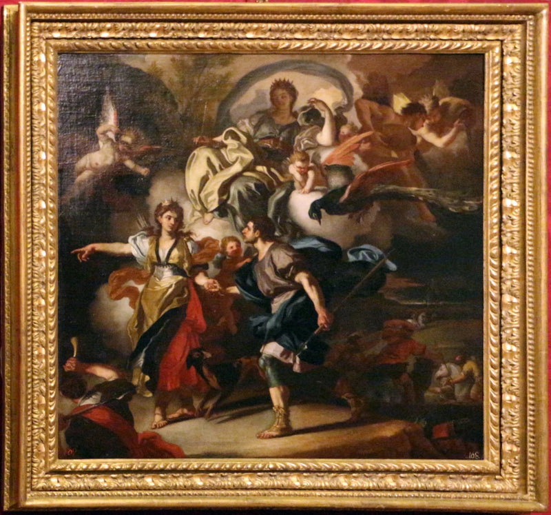 Aeneas and Dido head towards the cave (sketch). - Francesco Solimena