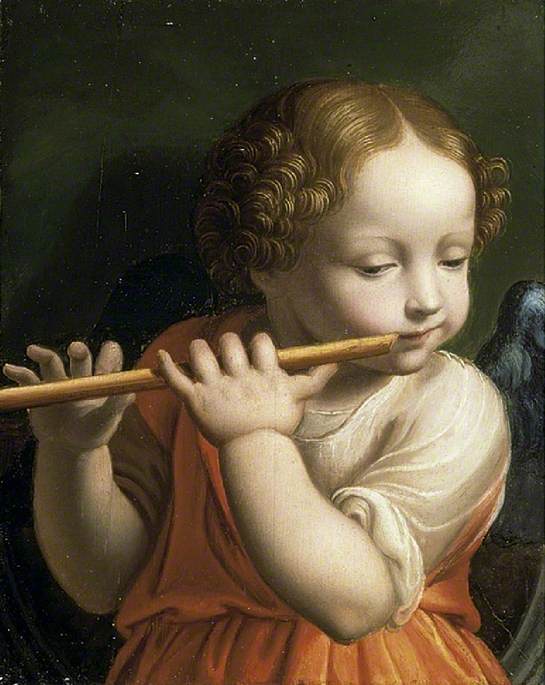 Child Angel playing the flute - Bernardino Luini