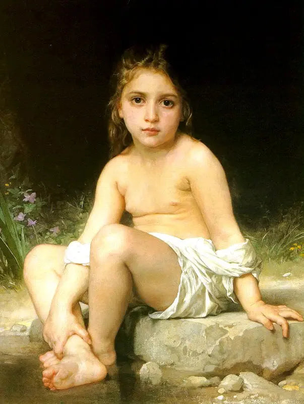 Child at Bath - Bouguereau