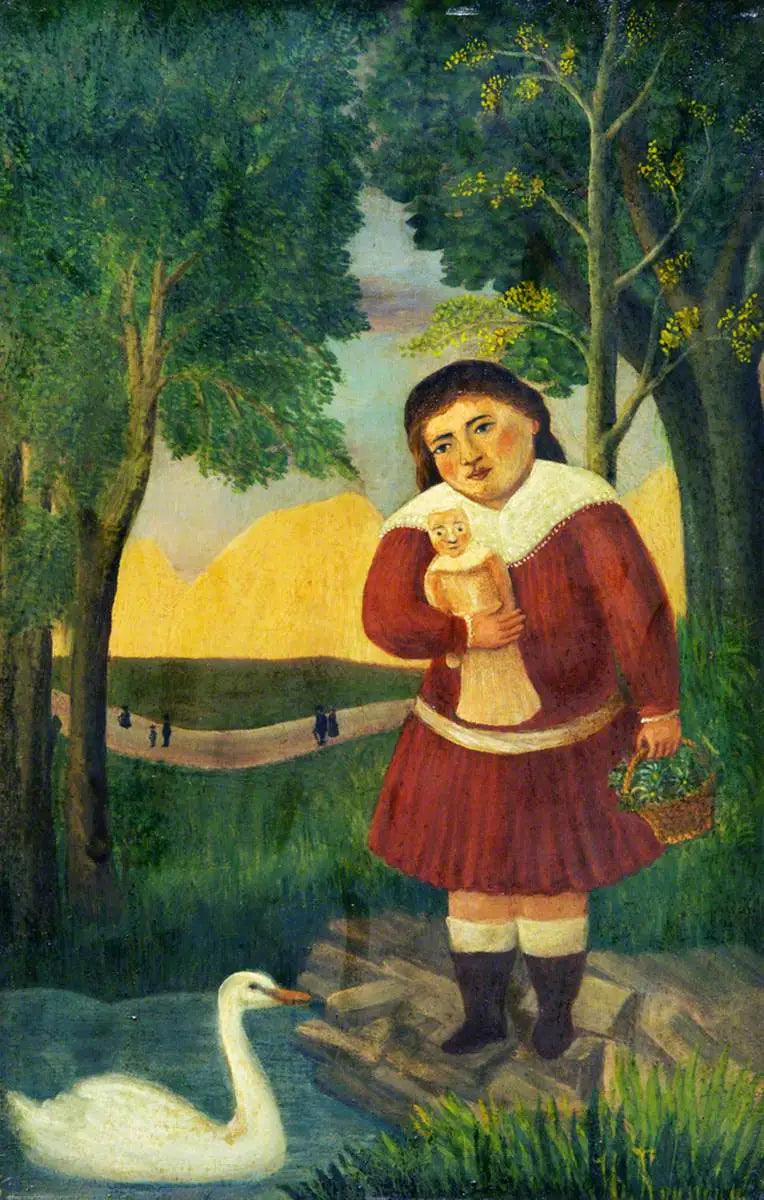Child with a Doll in a Landscape - Henri Rousseau