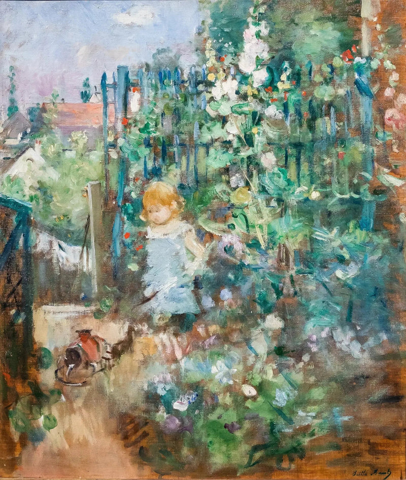Child in the Hollyhocks - Berthe Morisot