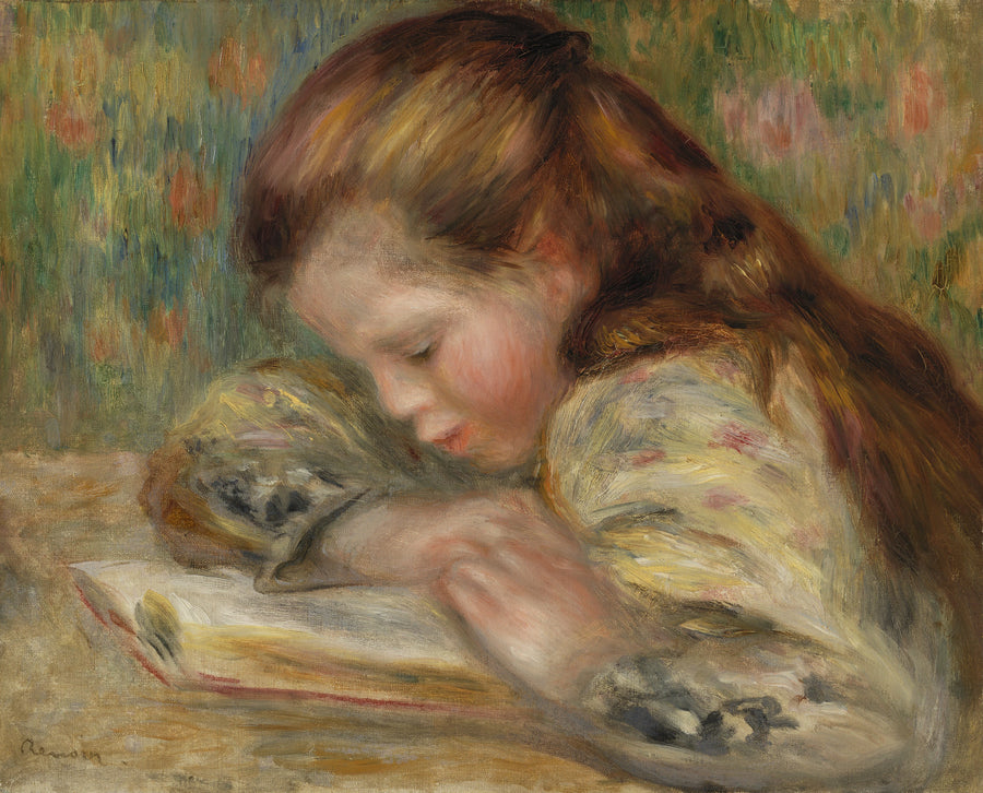 Child Reading - Pierre-Auguste Renoir