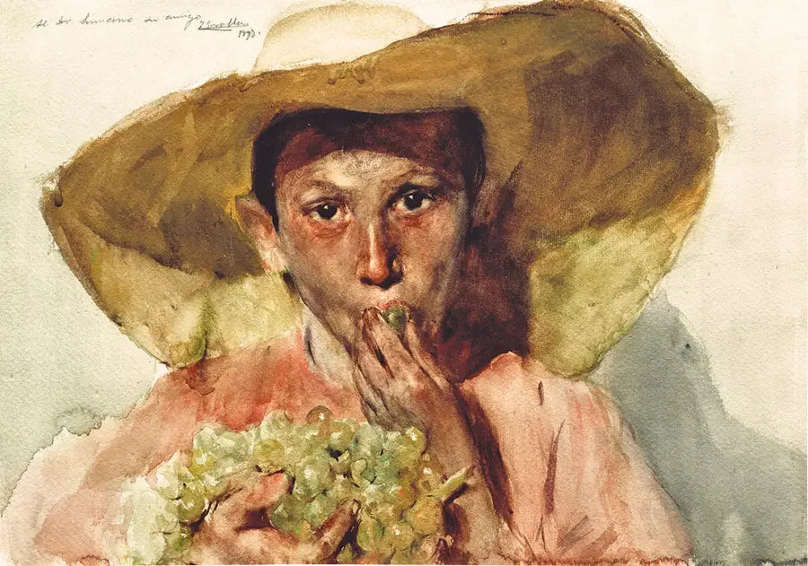 Child Eating Grapes - Joaquín Sorolla