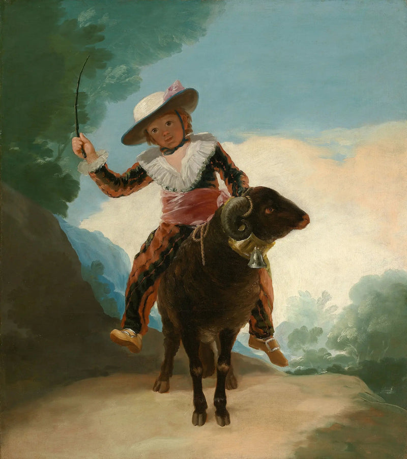 Child Riding a Sheep - Francisco de Goya