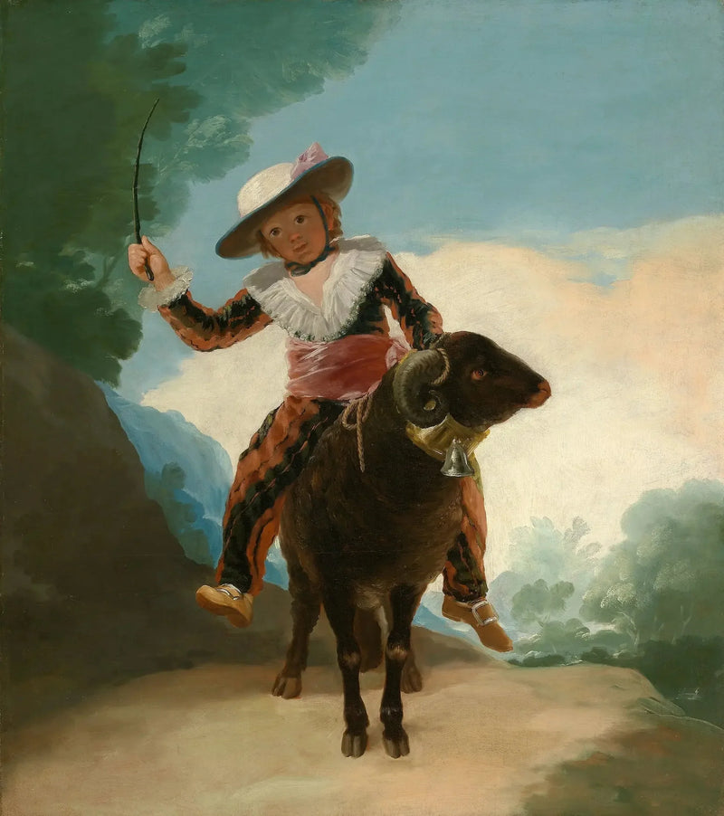 Child Riding a Sheep - Francisco de Goya