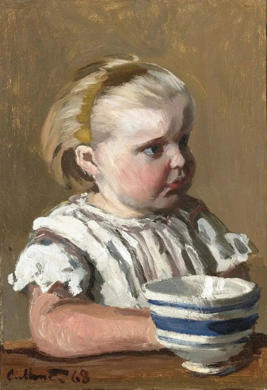 The Child with the Cup, portrait of Jean Monet W131 - Claude Monet