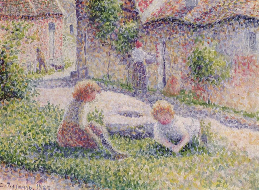 Children at the Farm - Camille Pissarro