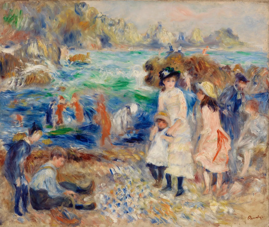 Children by the Sea at Guernsey - Pierre-Auguste Renoir