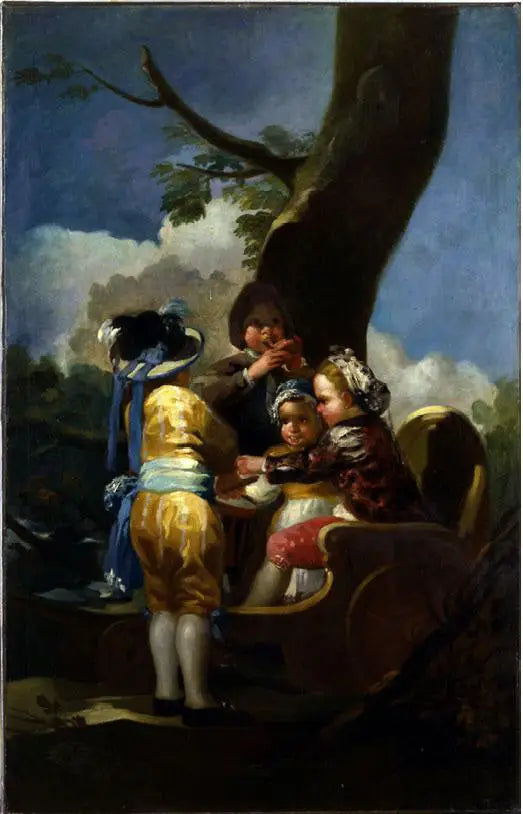 Children in a Cart - Francisco de Goya